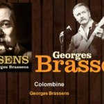 A vibrant representation of Georges Brassens performing with a guitar, symbolizing the essence of his translated songs.