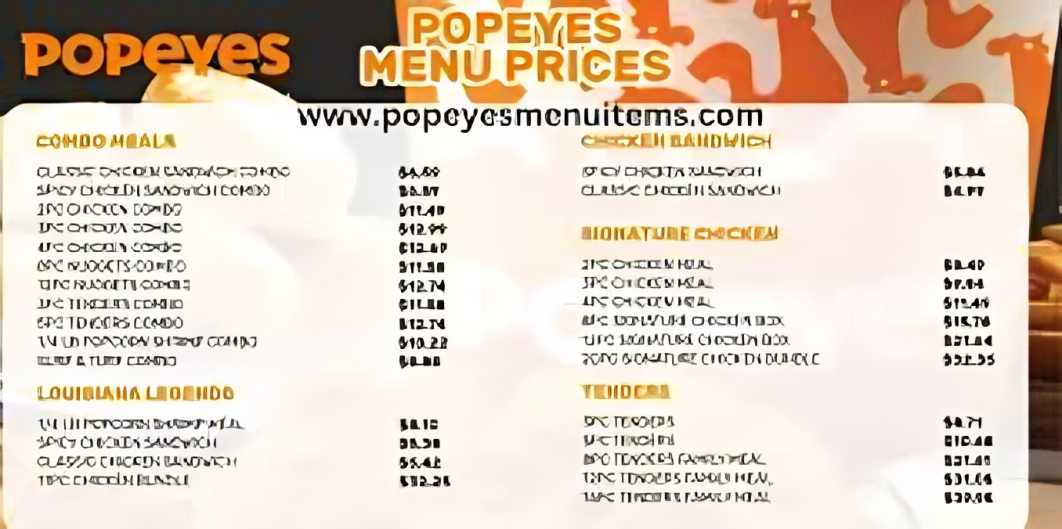 Popeyes Menu with Prices: A Culinary Journey through Louisiana Flavors